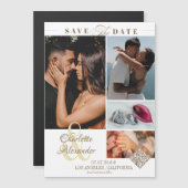 Faire-part de mariage personnalisé avec 4 photos c (Devant / Derrière)