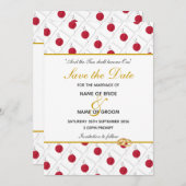 Faire-part de mariage personnalisé avec DRAPEAU DU (Devant / Derrière)