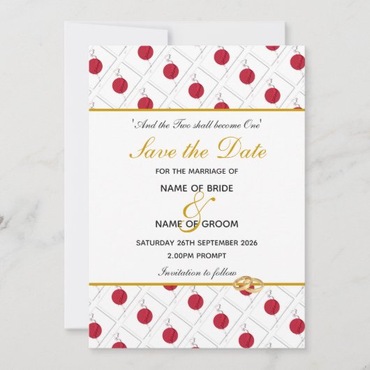 Faire-part de mariage personnalisé avec le drapeau (Devant)