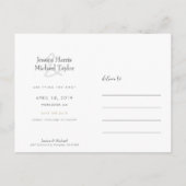 Faire-Part de Mariage Personnalisé avec Photo Chic (Dos)