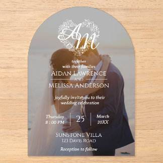 Faire-part de mariage personnalisé avec photo en n