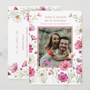 Faire-part de mariage personnalisé avec photo flor
