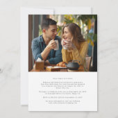 Faire-part de mariage personnalisé avec photo rect (Dos)