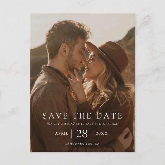 Faire-Part de Mariage Personnalisé avec Photo Simp (Devant)