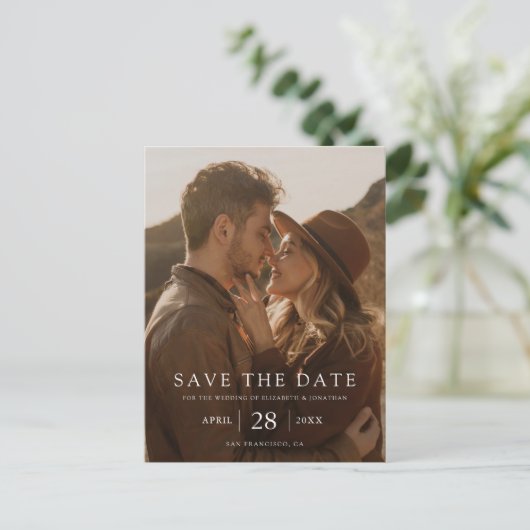 Faire-Part de Mariage Personnalisé avec Photo Simp (Debout devant)