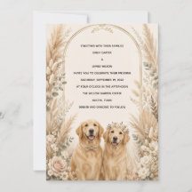 Faire-part de mariage personnalisé Boho Golden Ret