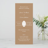 Faire-part de mariage personnalisé Brown simple (Debout devant)