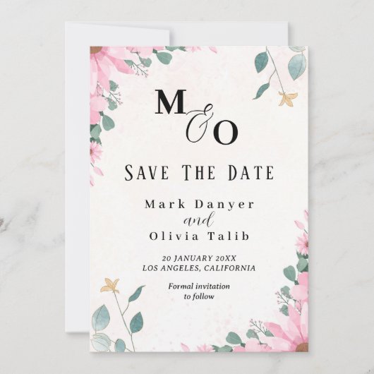 Faire-part de mariage personnalisé - Enregistrer l (Devant)