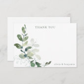 Faire-part de mariage personnalisé Eucalyptus bota (Devant / Derrière)