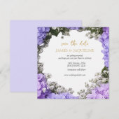 Faire-part de mariage personnalisé Hydrangea lavan (Devant / Derrière)