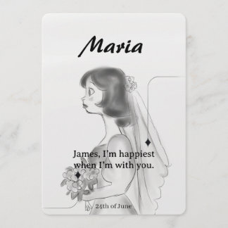 Faire-part de mariage personnalisé pour la mariée