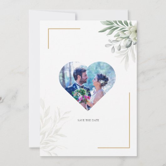 Faire-part de mariage personnalisé Texte et photo (Dos)