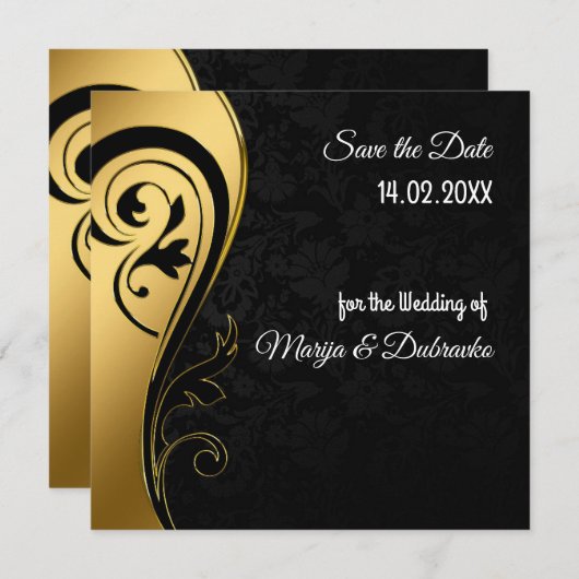 Faire-part de mariage personnalisée (Devant / Derrière)