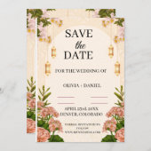 Faire-part de mariage personnalisée | Mariage élég (Devant / Derrière)