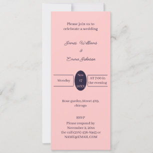 Faire-part de mariage personnalisée simple à broch