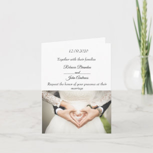 Faire-part de mariage personnalisée simple et élég