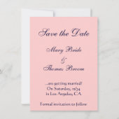 Faire-part de mariage personnalisés avec cygnes et (Dos)