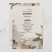 Faire-part de mariage personnalisés élégants (Devant / Derrière)