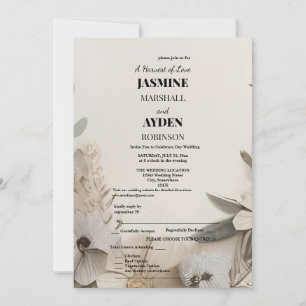Faire-part de mariage personnalisés élégants
