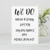 Faire-part de mariage personnalisés WE DO Script (Debout devant)