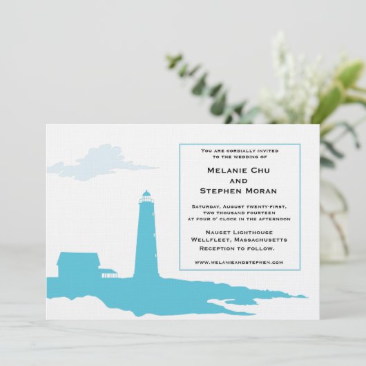 Faire-part de mariage phare (Debout devant)