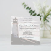 Faire-part de mariage phare guidé par la lumière (Debout devant)