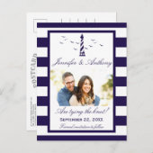 Faire-part de mariage Phare Naustique à conserver (Devant / Derrière)