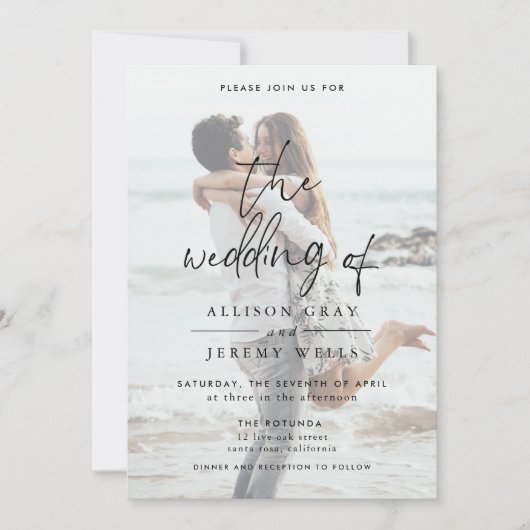 Faire-part de mariage photo (Devant)