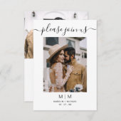 Faire-part de mariage photo (Devant / Derrière)