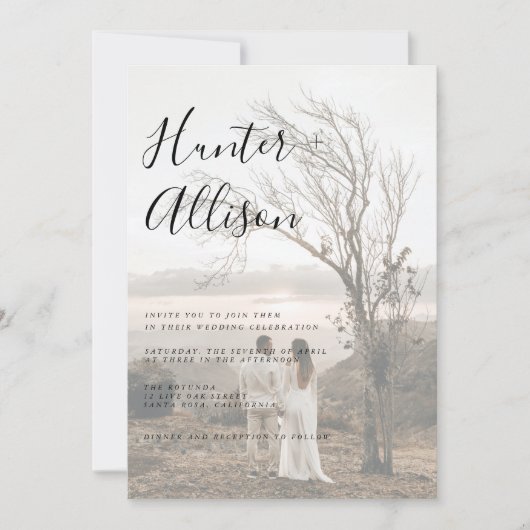 Faire-part de mariage photo (Devant)