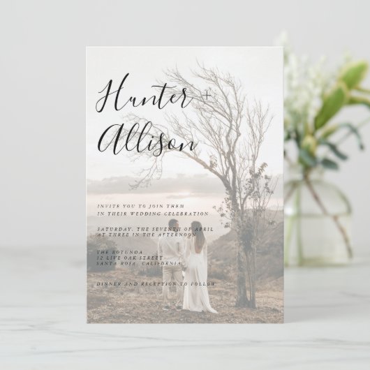 Faire-part de mariage photo (Debout devant)