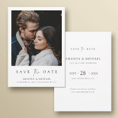 Faire-part de mariage photo à script élégant pour