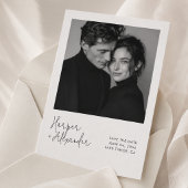 Faire-part de mariage photo à script moderne