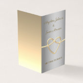 Faire-part de mariage photo argent et or simple (Outside)