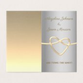 Faire-part de mariage photo argent et or simple (Outside Unfolded)