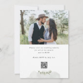Faire-part de mariage photo avec feuillage d'eucal (Dos)