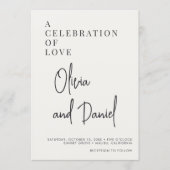 Faire-part de mariage photo avec QR Code Dusty Blu (Devant)
