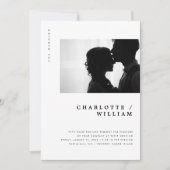 Faire-part de mariage photo avec une typographie m (Devant)