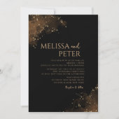 Faire-part de mariage photo Black And Gold Classic (Devant)
