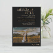 Faire-part de mariage photo Black Gold Alcok Enk (Debout devant)