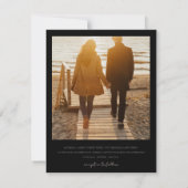 Faire-part de mariage photo Black White (Dos)