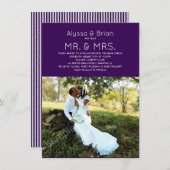 Faire-part de Mariage photo bleu clair (Devant / Derrière)