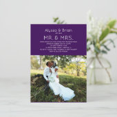 Faire-part de Mariage photo bleu clair (Debout devant)