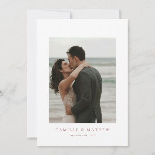 Faire-part de mariage photo Boho Fleur sauvage Fal (Dos)