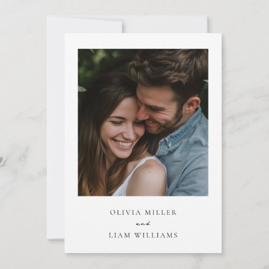 Faire-part de mariage photo Boho Green Eucalyptus (Dos)