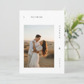 Faire-part de mariage photo Boho moderne (Debout devant)