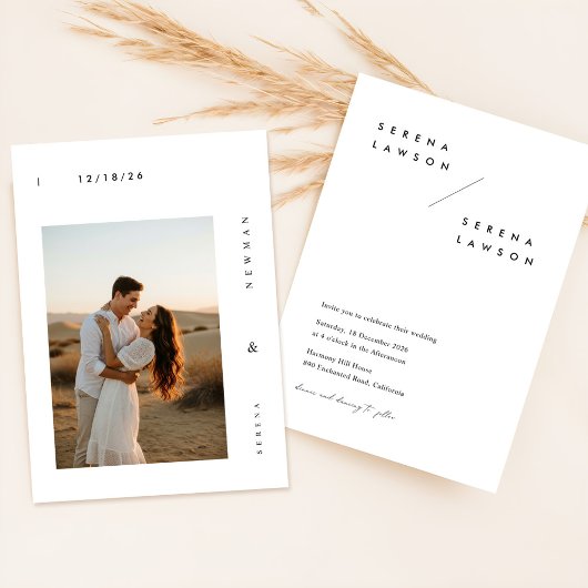 Faire-part de mariage photo Boho moderne