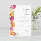 Faire-part de mariage photo Bold Floral Blooms (Debout devant)