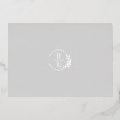 Faire-part de mariage photo branché Wreath FOIL (Verso)