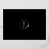 Faire-part de mariage photo branché Wreath FOIL (Verso)